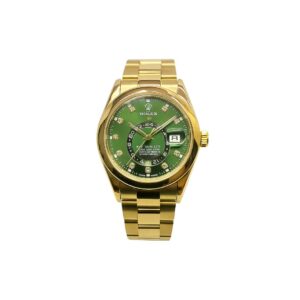 Gold Rolex Sky-Dweller (Green Dial)